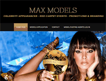 Tablet Screenshot of maxmodels.com